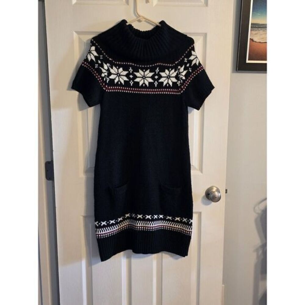 Cato Women's‎ Holiday Turtle Neck Ribbed Sweater Dress Size Medium
